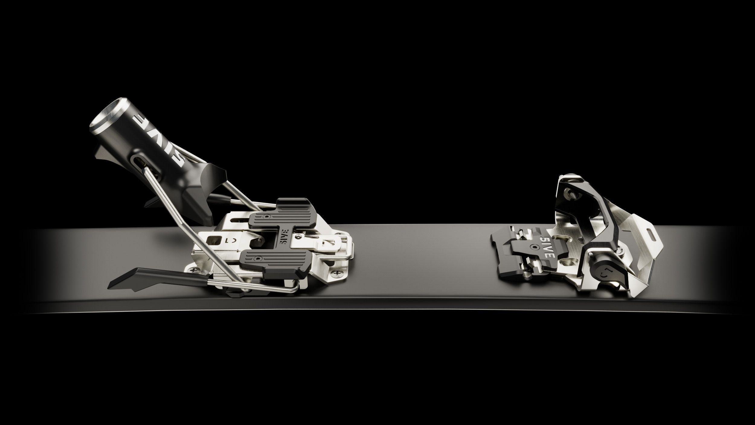 Close-up of the FIRST.ERA binding by 5ive Sports